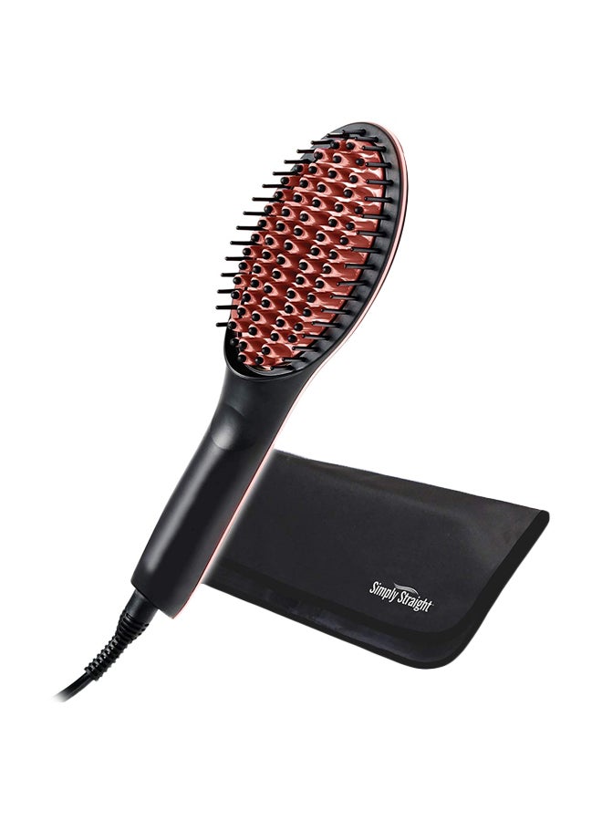 SIMPLY STRAIGHT Ultra Fast Heat Up Straightening Brush Black/Peach - Image 1
