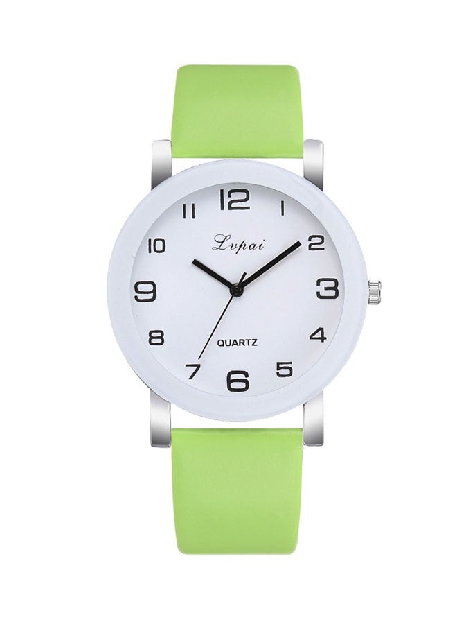 لفباي ساعة يد كوارتز بعقارب طراز LP304-G - قياس 35 مم - لون أخضر للنساء - Image 1