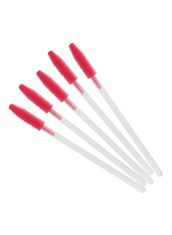 CYTHERIA 100-Piece Disposable Eyelash Brush Set Red/Clear 