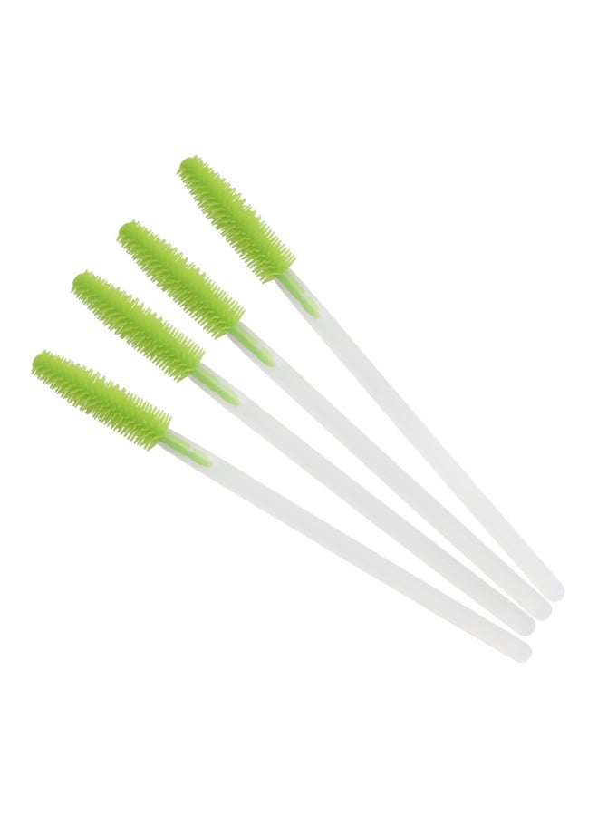 CYTHERIA 50-Piece Disposable Eyelash Brush Set White/Green 