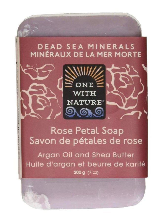 وان ويذ ناتشر مجموعة من 6 قطع من الصابون الطبيعي من بتلات الورود ومعادن البحر الميت
