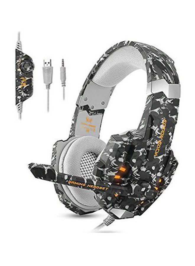 كوشن إيتش سماعة رأس G9600 سلكية للألعاب بتصميم يغطي الأذن مزودة بميكروفون لأجهزة بلايستيشن 4/بلايستيشن 5/إكس بوكس ون/إكس بوكس سيريس إكس/نينتندو سويتش/الكمبيوتر الشخصي 