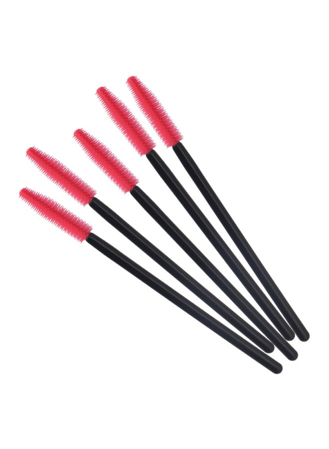 CYTHERIA 100-Piece Disposable Eyelash Brush Set Black/Red 