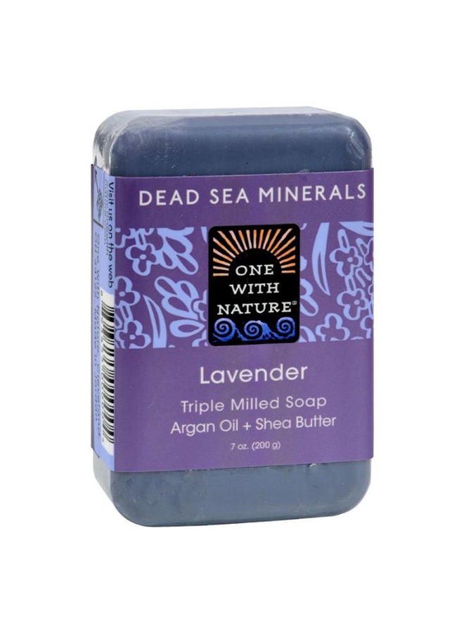 ONE WITH NATURE 3-Piece Nature Dead Sea Lavender Mineral Soap Set Blue 