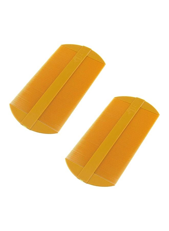 2-Piece Durable Double Sided Comb Orange