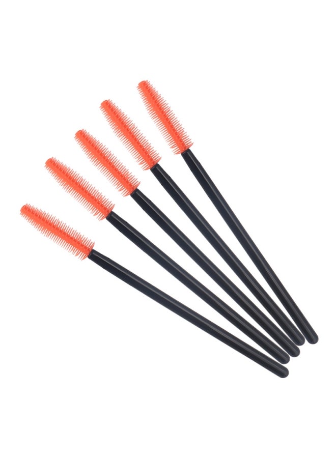 CYTHERIA 100-Piece Disposable Eyelash Brush Set Black/Orange 