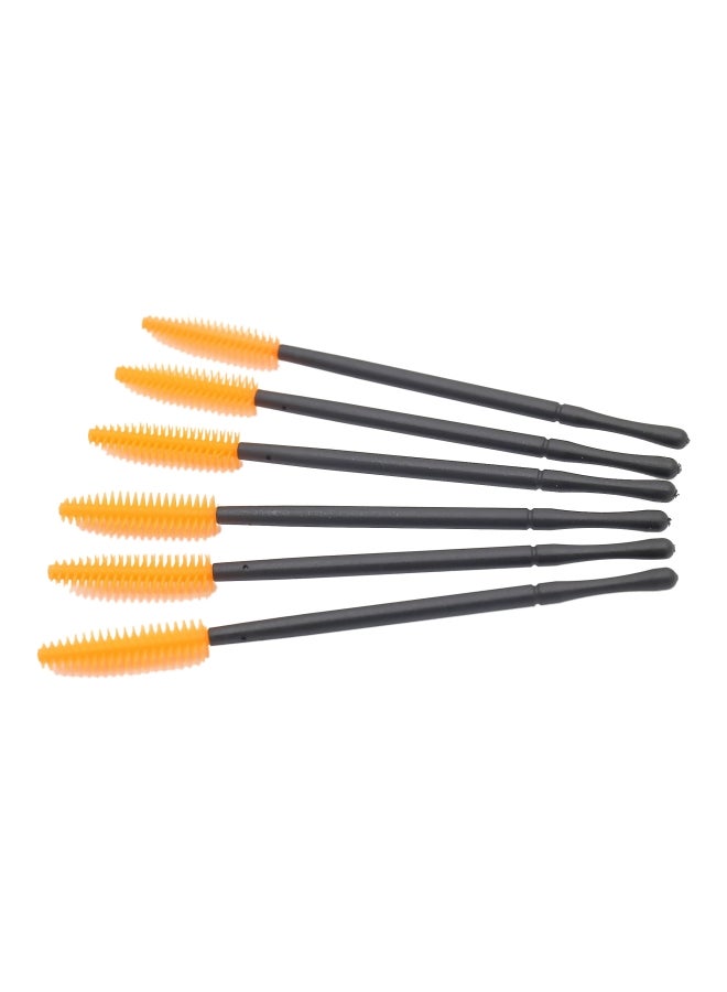 CYTHERIA 100-Piece Eyelash Brush Set Black/Yellow 