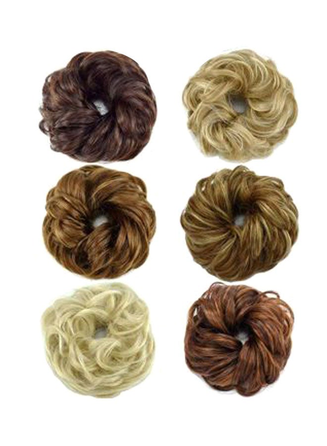 6-Piece Hair Bun Extensions Set Black/Brown/Beige - v1556341670/N24324888A_1