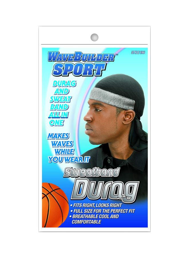 Premium Sweatband Durag Black/Grey
