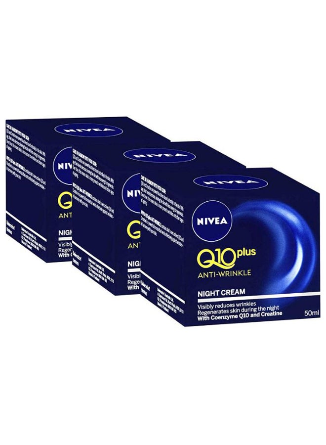 Nivea 3-Piece Q10 Plus Anti Wrinkle Night Creame 50ml
