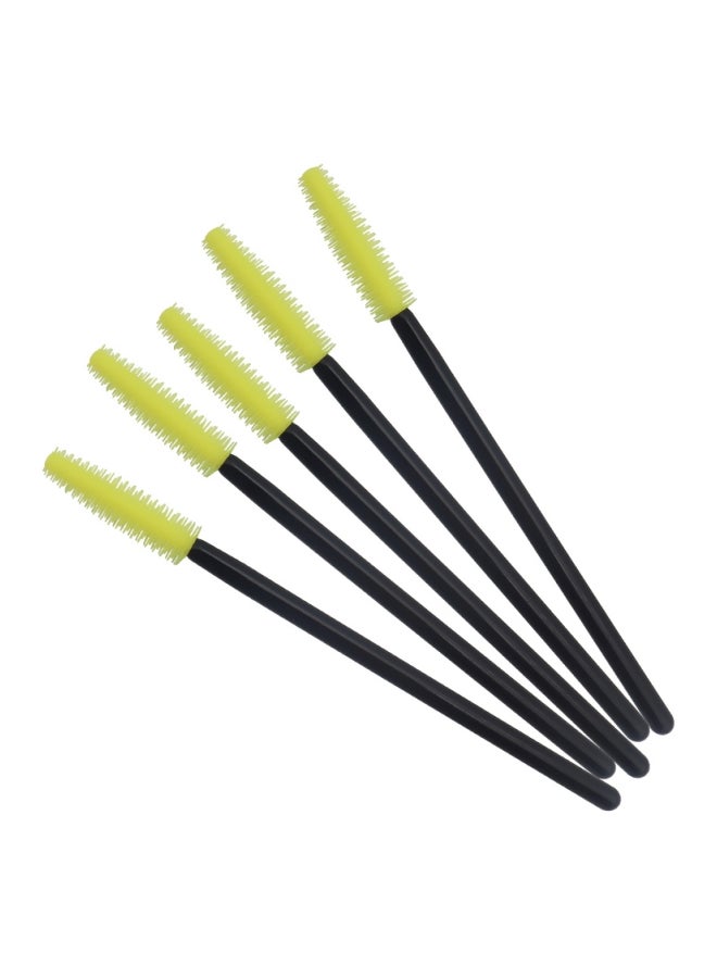 CYTHERIA 50-Piece Disposable Eyelash Brush Set Black/Yellow 