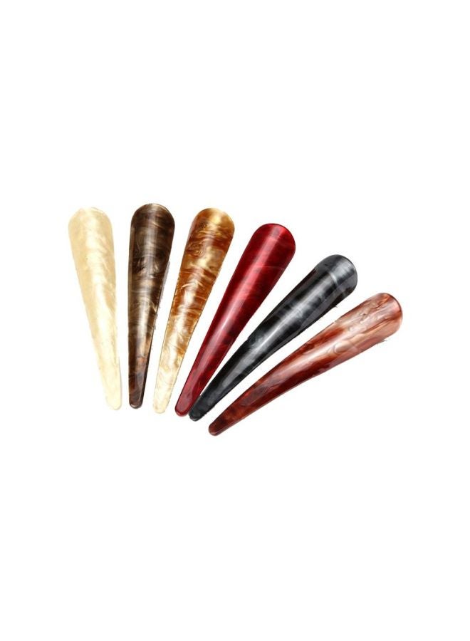 لونيدي طقم مشابك للشعر من 6 قطع متعدد الألوان