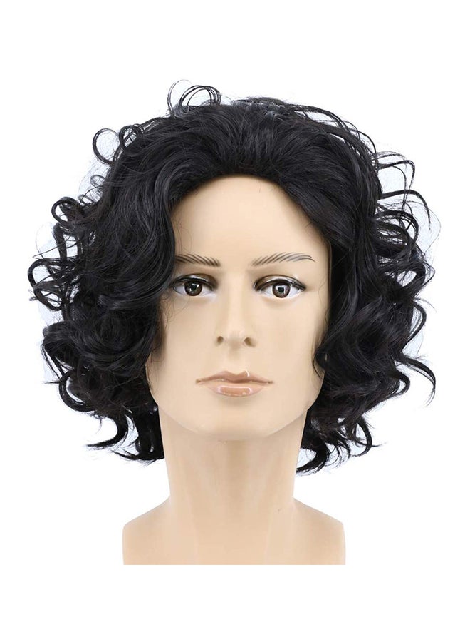 yuehong Curly Hair Wig Black 