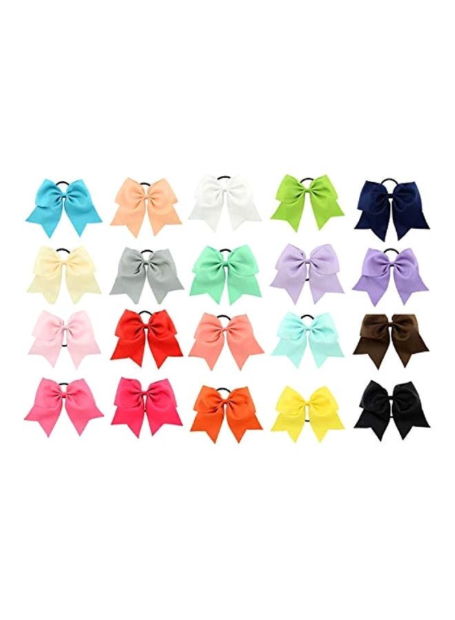 Wecoe - 20-Piece Bow Shaped Hair Tie Set Multicolour - Image 1