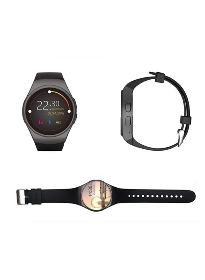Kingwear - KW18 Bluetooth Touch Screen Smart Watch With SIM Card For Android And iOS Black - Image 1