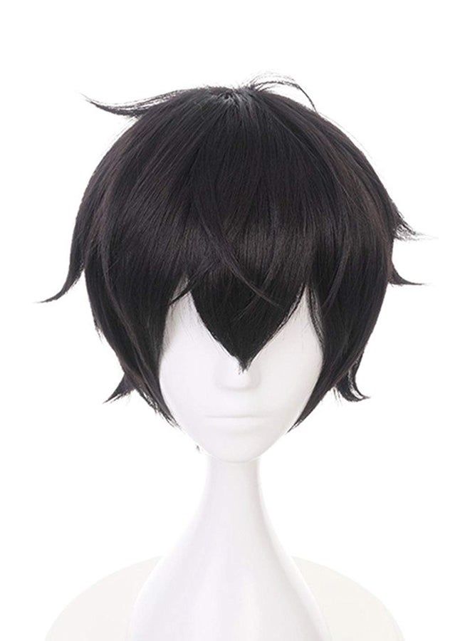 شينج وانج كوين شعر مستعار قصير تنكري مكون من طبقات مناسب لشخصيات الأنمي أسود