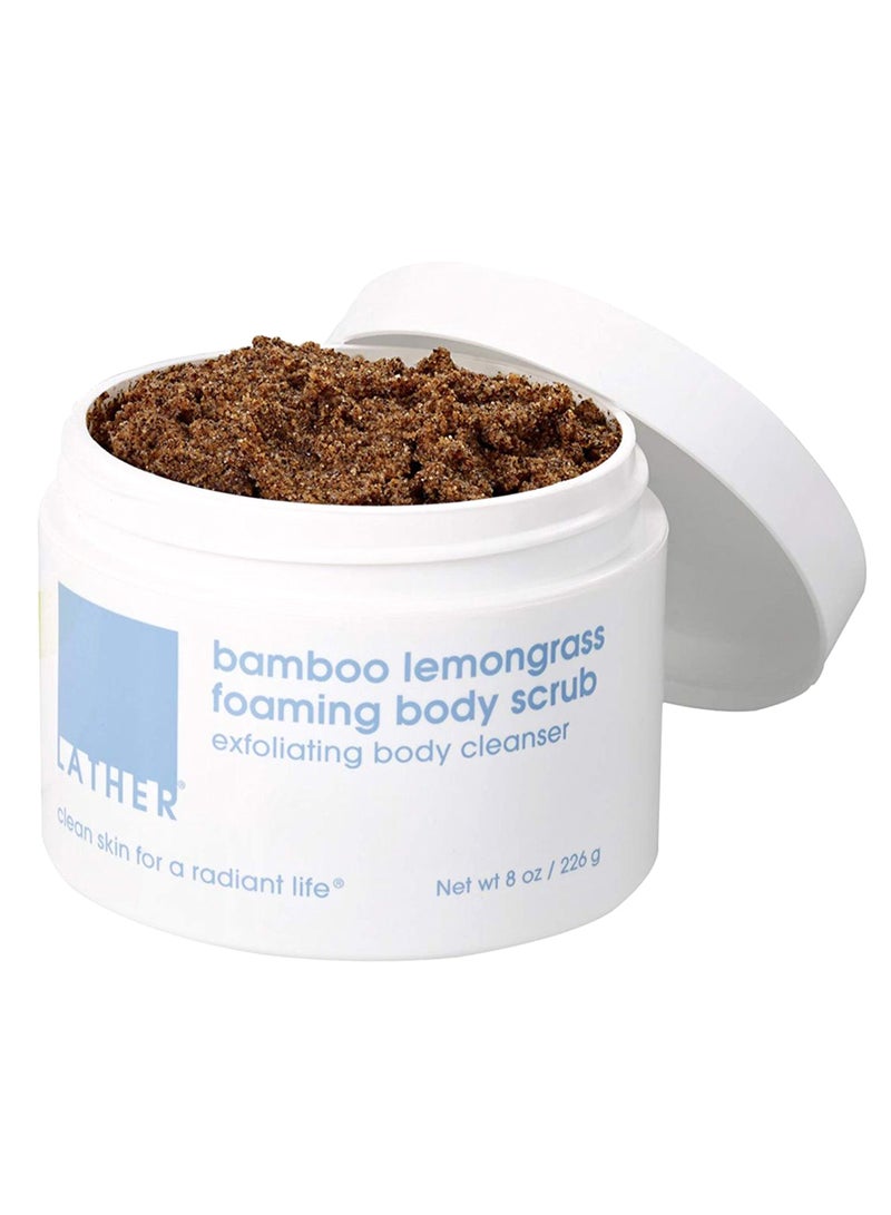 Bamboo Lemongrass Foaming Body Scrub Brown