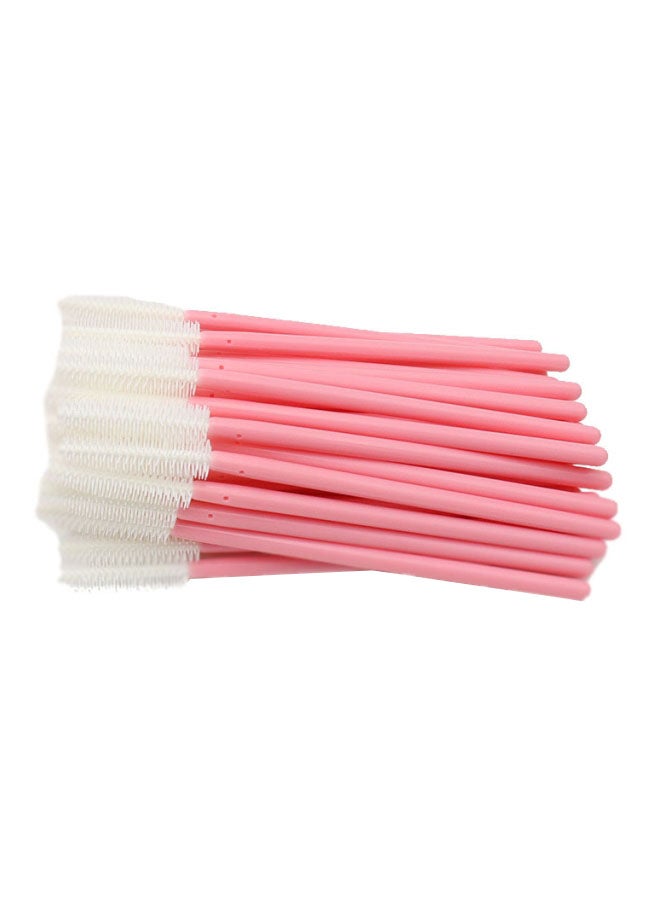 CYTHERIA - 50-Piece Disposable Eyelash Brush Set Pink/White - Image 1