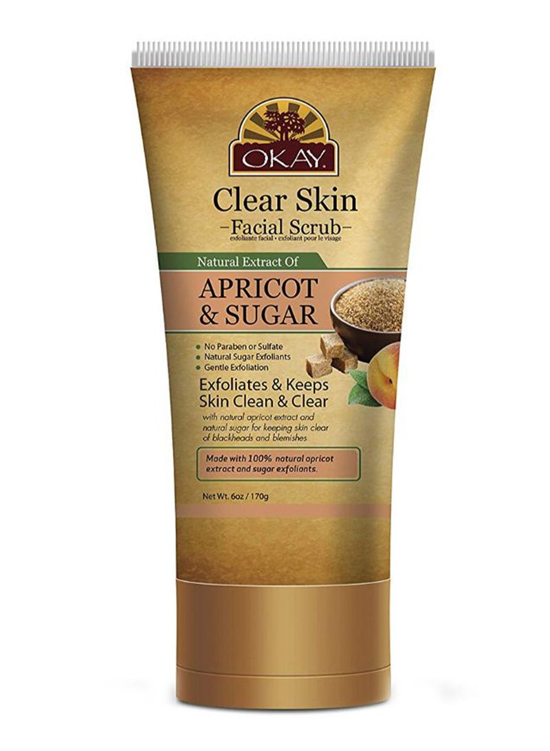 أوكي مقشر الوجه بالسكر والمشمش الطبيعي