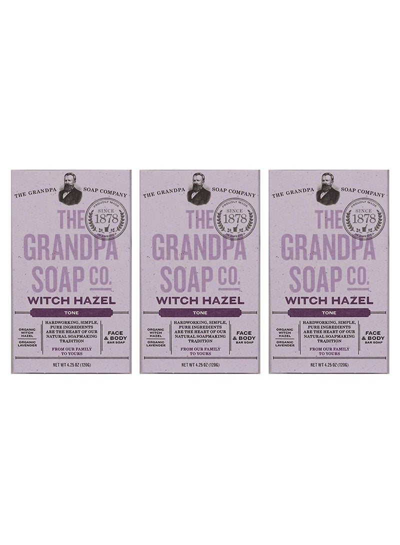 GRANDPA'S 3-Piece Soft And Gentle Witch Hazel Bar Set 