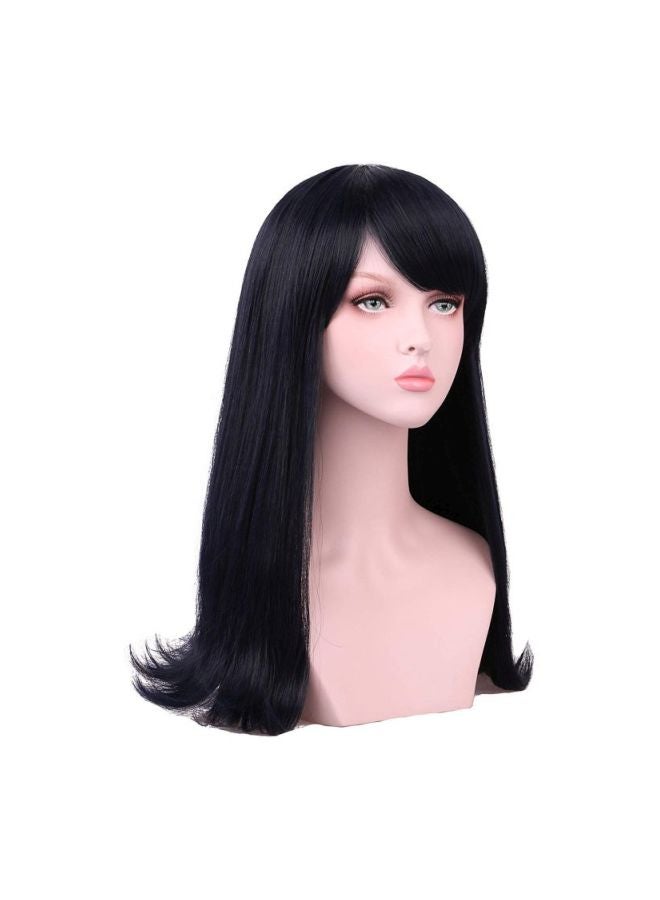 يليس شعر مستعار تنكري مستقيم بتصميم من شخصيات الرسوم المتحركة أسود 19.7بوصة