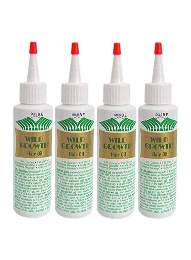وايلد جروث طقم زيت للشعر من 4 قطع