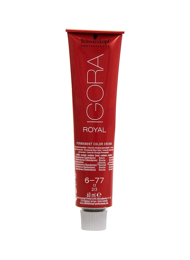 Schwarzkopf - Igora Vibrance Tone On Tone Coloration Tube 6-77 Dark Blonde Copper 60ml - Image 1