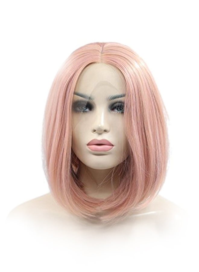 Synthetic Bob Hair Wig Pink 14inch - v1556342309/N24327368A_1