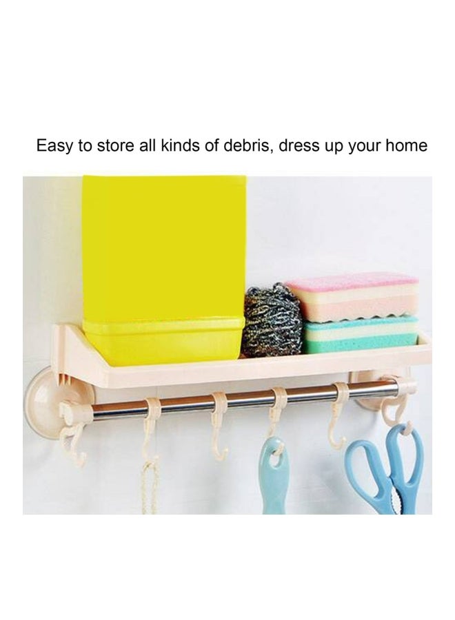 Suction Cup Towel Rack Beige/Silver 42x10.5x11cm  - Image 4
