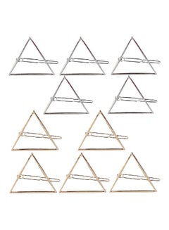 10-Piece Triangle Geometric Metal Hairpin Gold/Silver - v1556342547/N24324860A_1