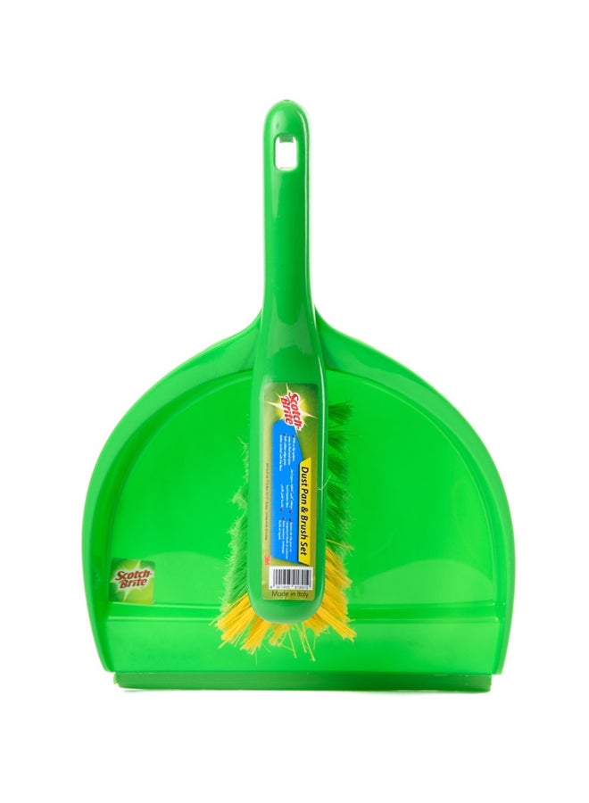 Scotch  2-Piece Dust Pan And Brush Set Green - Image 1