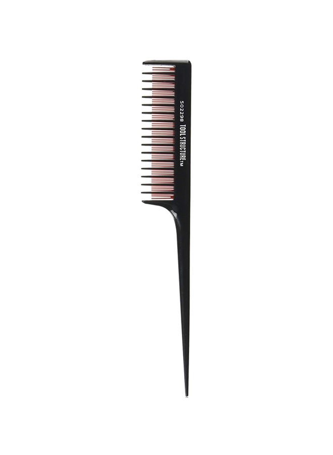Tool Structure Tease Layers Rattail Comb Black/Red - Image 1