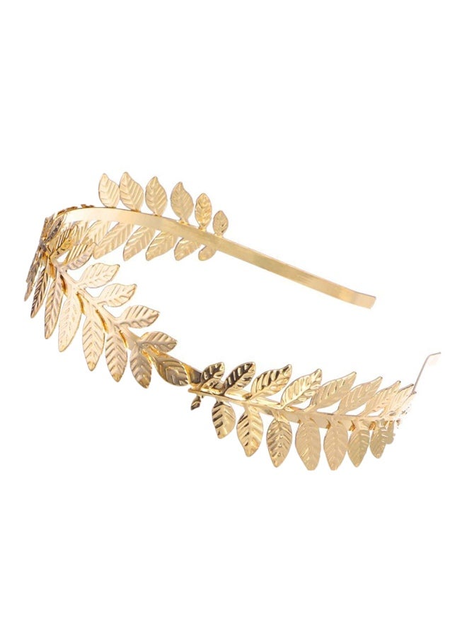 SALOCY - Leaf Branch Crown Head Band Gold - Image 1