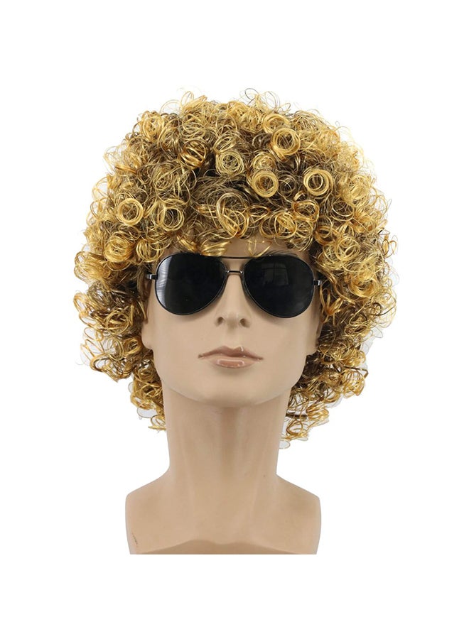 yuehong Afro Style Funky Wig Gold 