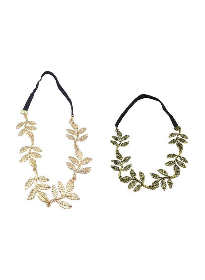 يوتون طقم ربطات رأس من 2 قطعة بيج/أخضر/أسود