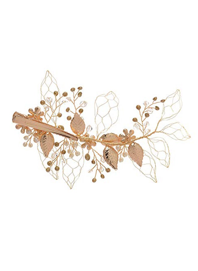 Bridal Hair Comb Clip Gold/White - v1556342956/N24323579A_1