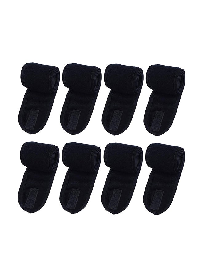 طقة ربطة شعر من 8 قطع للارتداء أثناء وضع مستحضرات العناية بالوجه أبيض