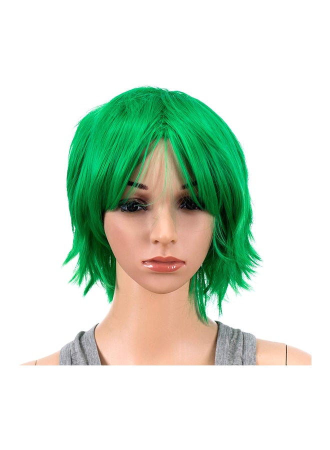 Spiky Layered Wig Green
