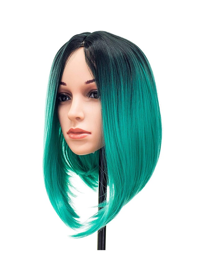 Straight Bob Wig Teal Blue