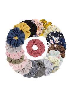 TOBATOBA 20-Piece Chiffon Hair Scrunchies Set Multicolour 
