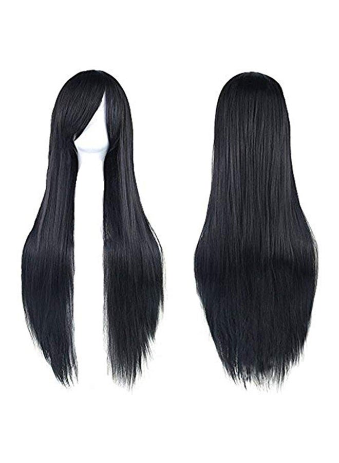 Straight Hair Extension With Wig Cap Black 32inch - v1556343503/N24329521A_1