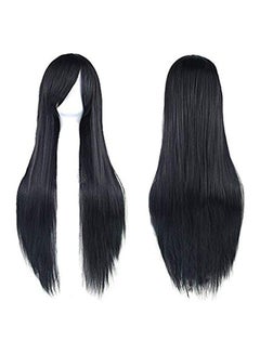 Straight Hair Extension With Wig Cap Black 32inch
