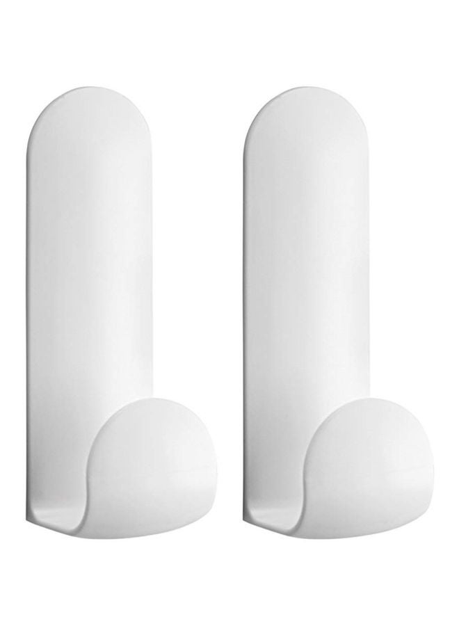 InterDesign 2-Piece Self Adhesive Hook White 22.9 x 10.2 x 16.5cm