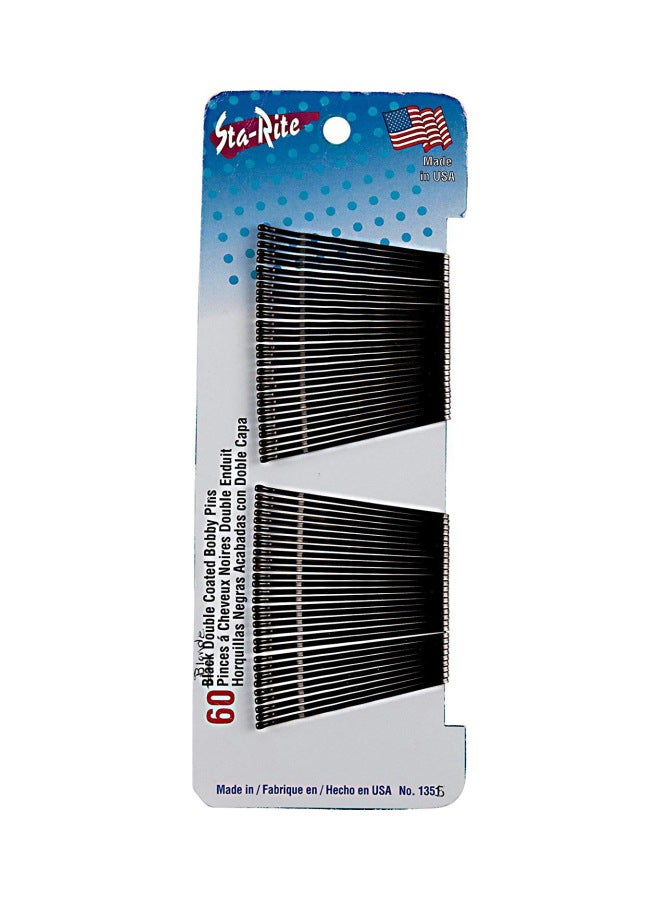 60-Piece Double Coated Bobby Pins Set Black - v1556343983/N24329503A_1