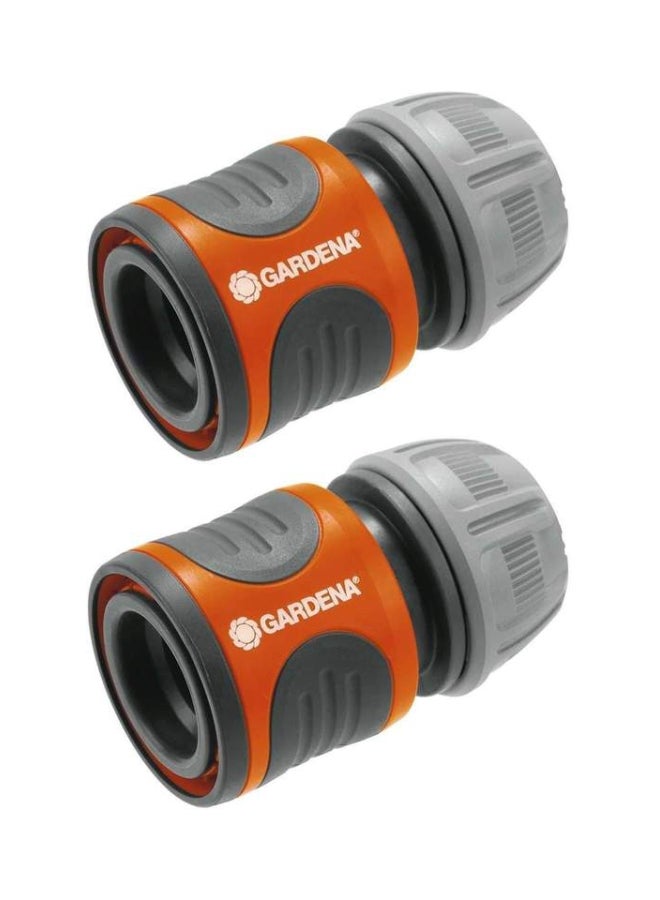 GARDENA 2-Piece System Hose Connector Set Black  - Image 1