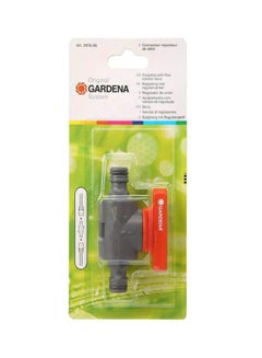 Coupling With Flow Control Valve Regulator Orange/Grey