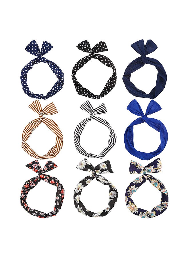 9-Piece Hairband Set Multicolour