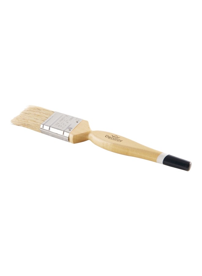 Decoroy - Wooden Paint Brush Beige/Blue/Silver 1.5inch - Image 1