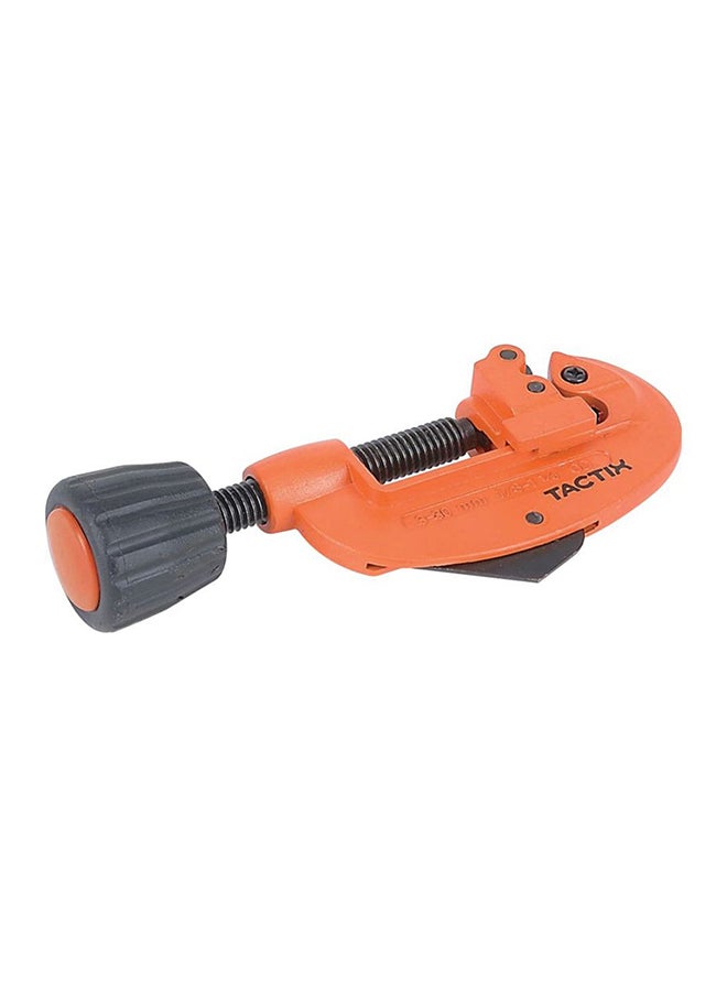 Tactix - Tube Cutter, 1/8 To 1-1/8 Inch Tubing Cutter, Heavy Duty, For Thin Copper Pvc Aluminum Pipes, Alloy Steel Blade, For Plumbing And Maintenance, Grey/Orange- 340030 Black/Orange - Image 1