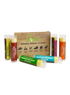6-Piece Organic Beeswax Lip Balm Set